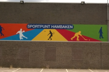 Sportpunt Hambaken Muurschildering