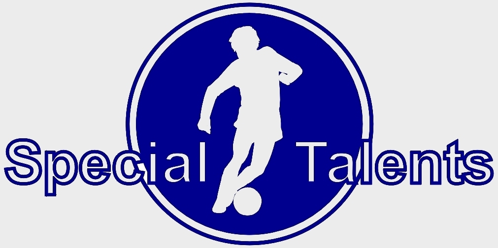 Special Talents logo blauw wit