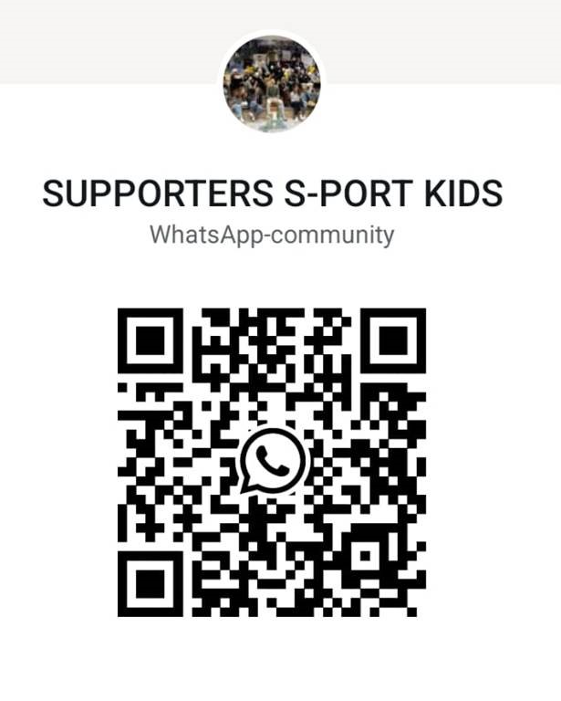 QR‑code naar de WhatsApp‑community SUPPORTERS ´S-PORT Kids