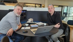 Peter Dekkers op het Stadskantoor in gesprek met Liftoff