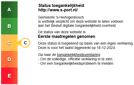 Toegankelijkheidsstatus C - S-port